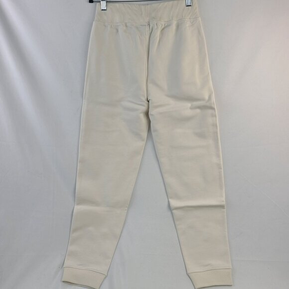 Boss Women's Beige Joggers Rhinestone Logo Elastic Waistband Ribbed Cuffs Sz S - Picture 6 of 6